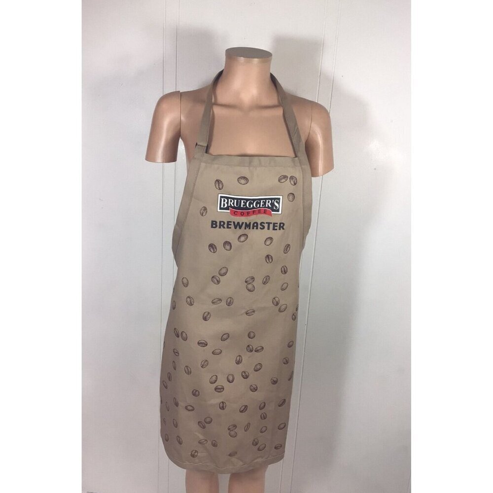 Brueggers Coffee Apron Adjustable Neck Tie Back New
